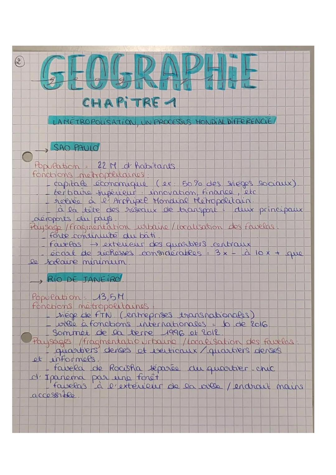 • métropole ensemble urbain de grande importance qui
exerce des fonctions de commandements, d'organisation
d'impulsion sur une région.
et
mé
