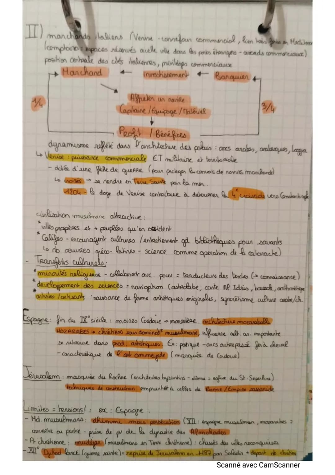 La Méditerranée Médiévale Seconde - Fiche de Révision et Contrôles Corrigés PDF