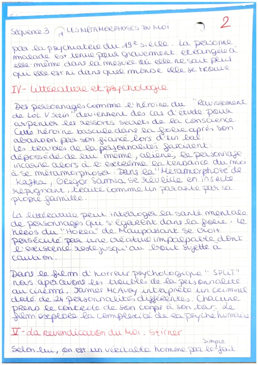 Séquence 3
LES METAMORPHOSES DU MOI
Introduction:
1
Au 16° siècle, avec les Essais, Montaigne interroge le
"je" face à la complexité du mond