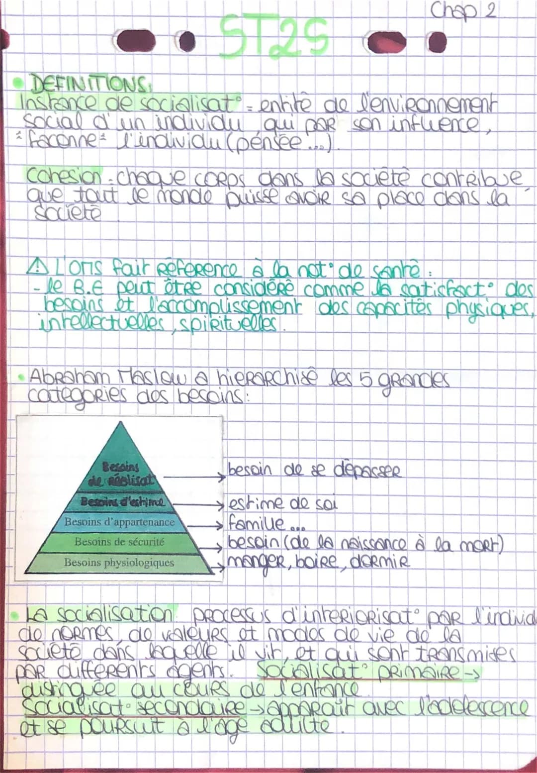 Fiche de Révision: Socialisation en SES Seconde - Primaire et Secondaire