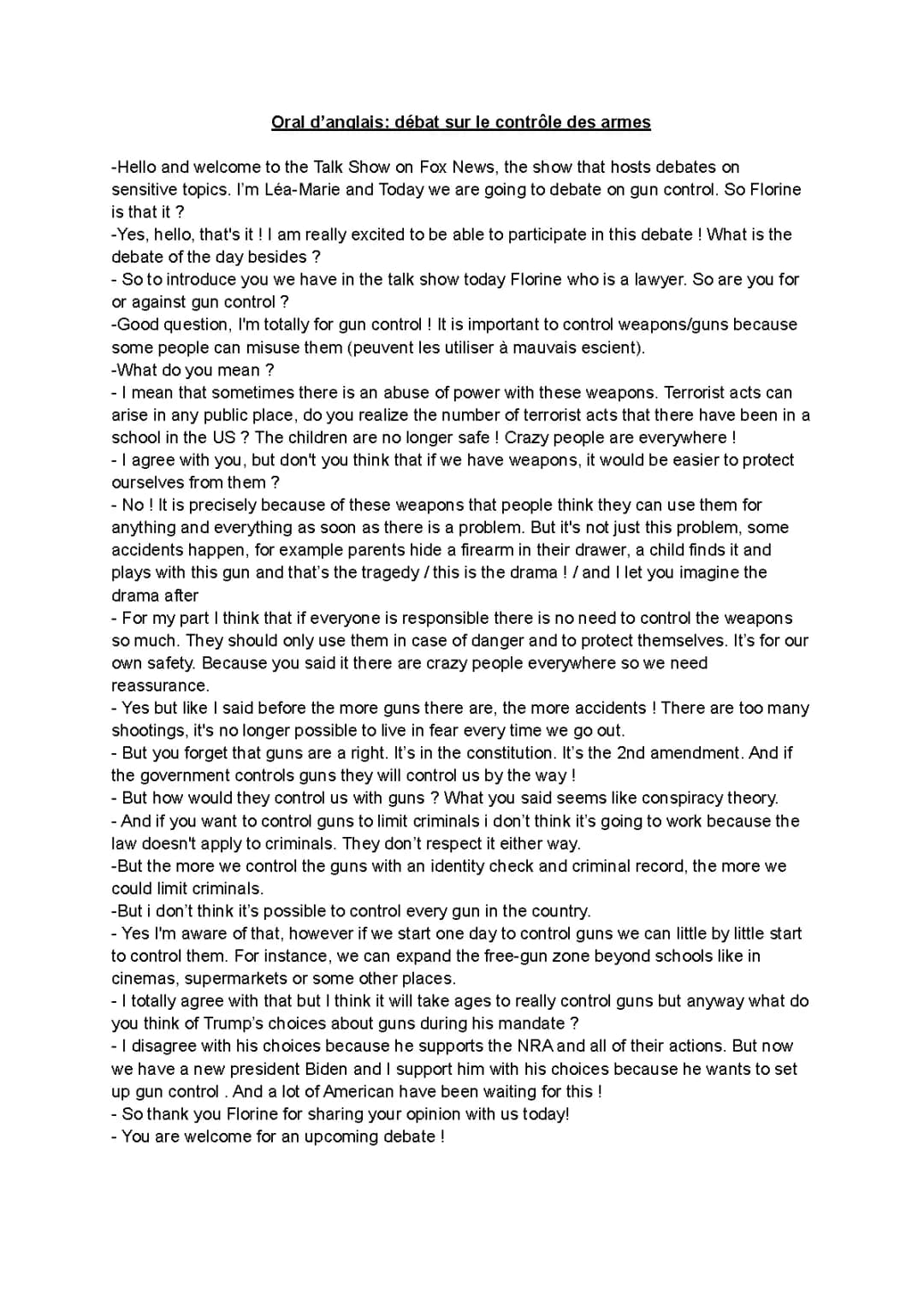 Gun Control: Arguments For and Against - English Bac Topic