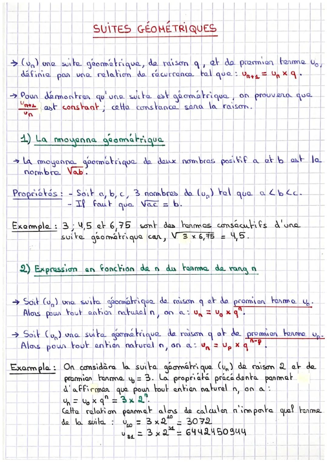 Suites géométriques 