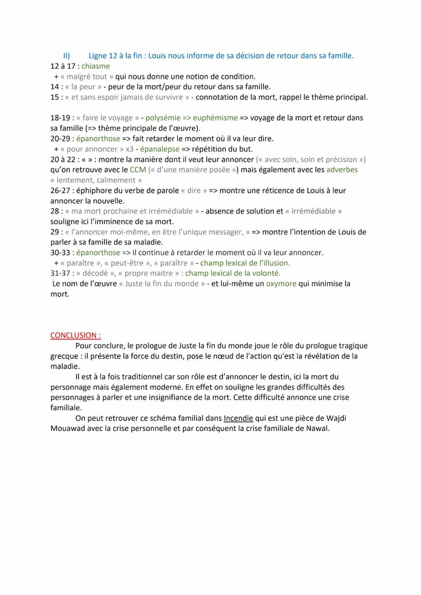 OBJET D'ÉTUDE N°1 : LE THÉÂTRE DU XVIIe s AU XXI s.
Séquence n°1 : parcours, crise personnelle, crise familiale.
TEXTE 1: << Prologue », Jus