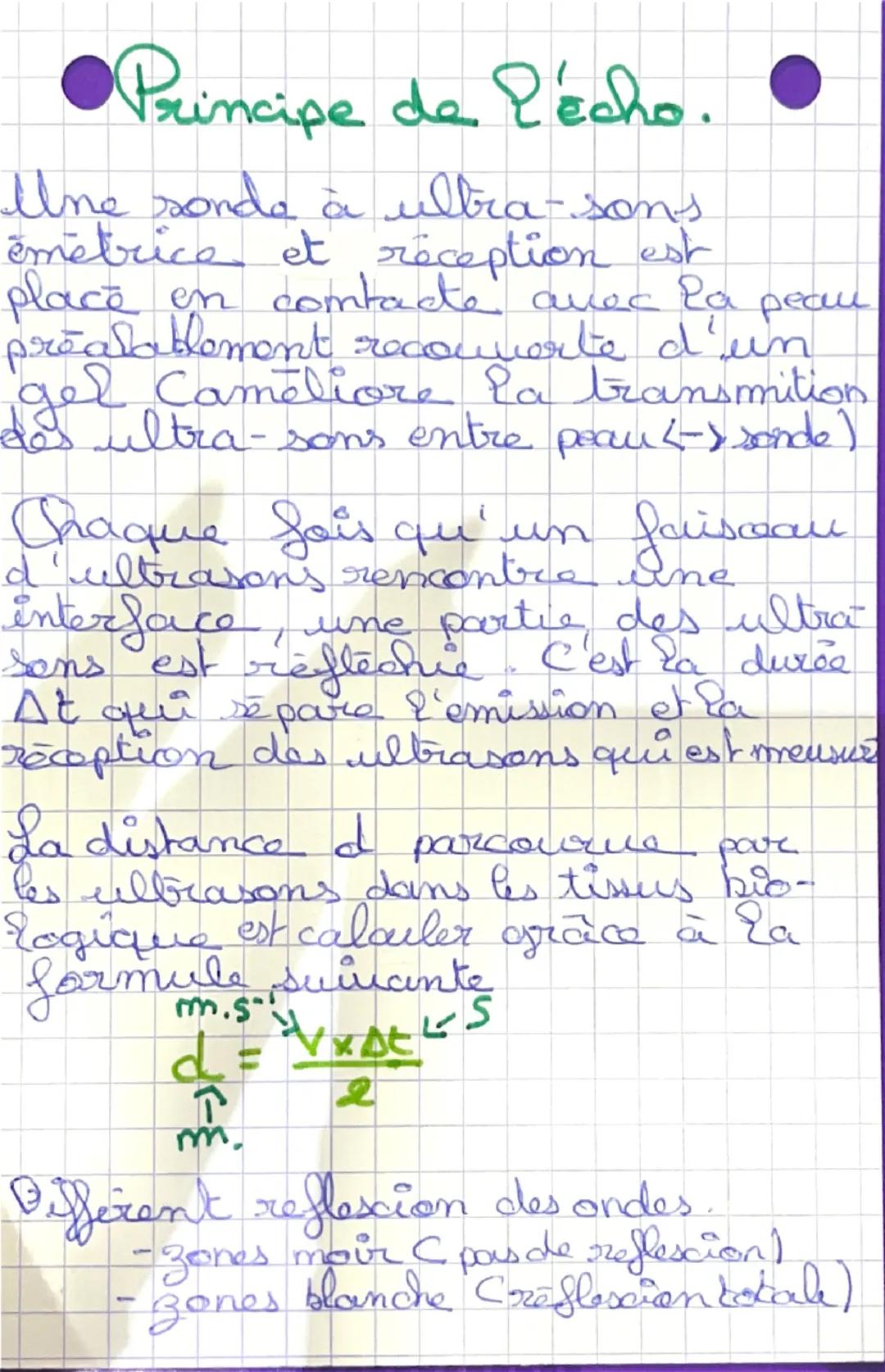 # L'écho Doppler
Chap 3 : les ultra-sons.
ultra-sons : ce sont des
ondes sonore de fréquence
> à 20 000 Hertz. Pour l'oreille
Humaine : il e