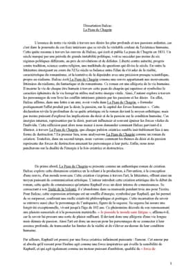 Know Dissertation complète Balzac La Peau de Chagrin thumbnail