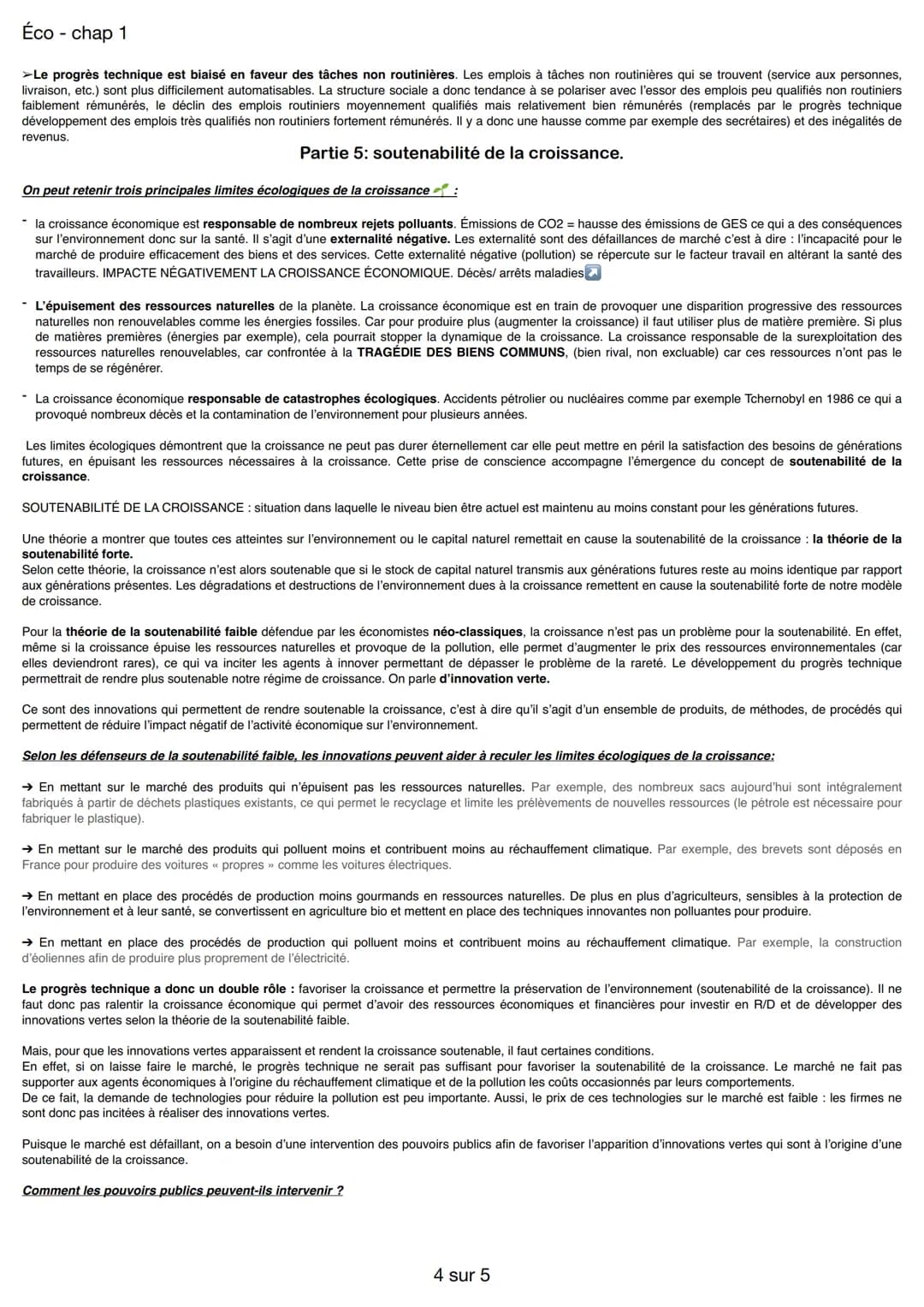 Éco
- chap 1
Quelles sont les sources et les défis de la croissance économique ?
Partie 1: les sources de la croissance économique:
PIB en v