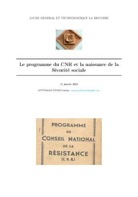 Know Le programme du CNR et la naissance de la Sécurité sociale thumbnail