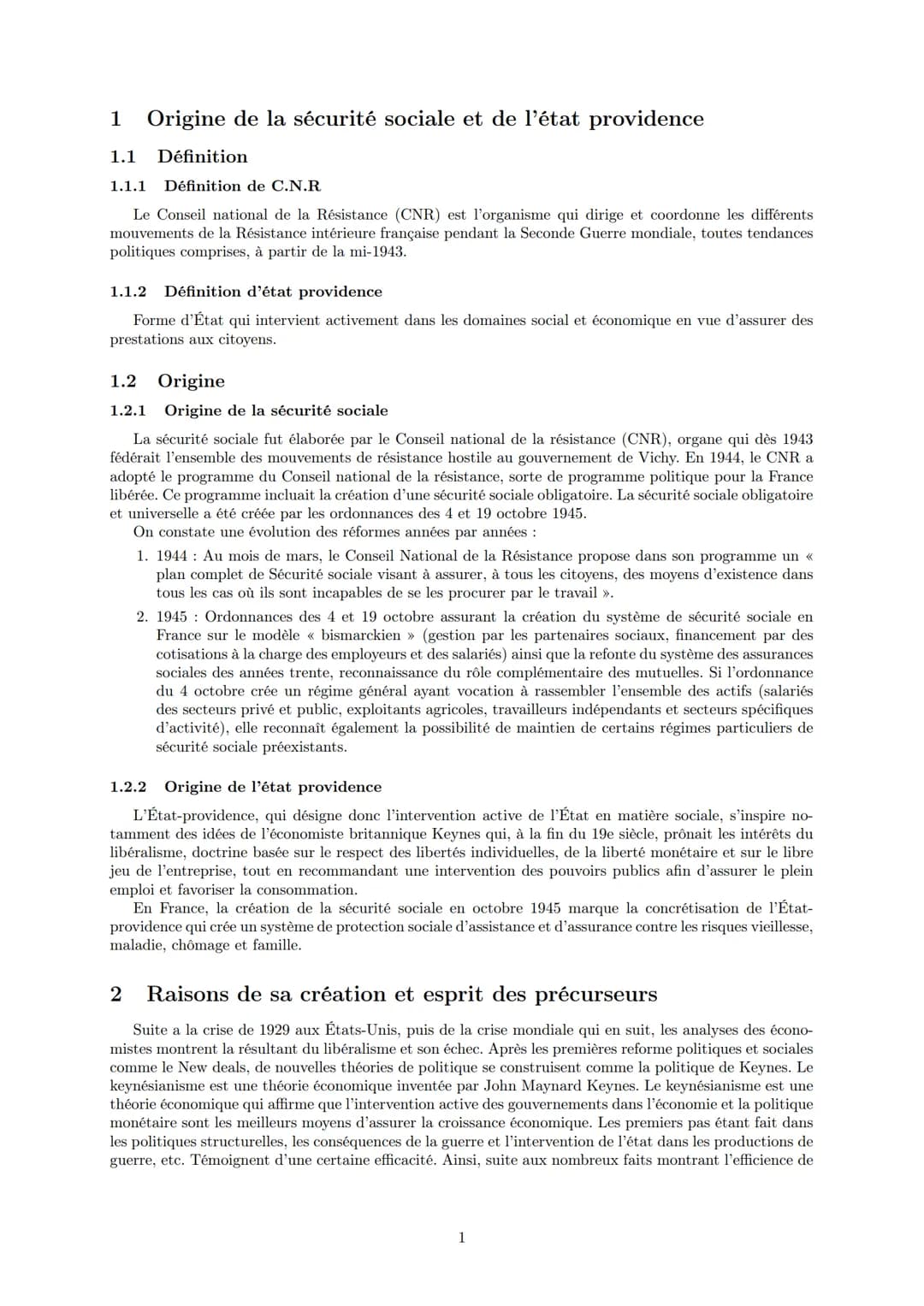 LYCEE GENERAL ET TECHNOLOGIQUE LA BRUYERE
Le programme du CNR et la naissance de la
Sécurité sociale
11 janvier 2022
AFFICHARD-PIERRI Gaëtan