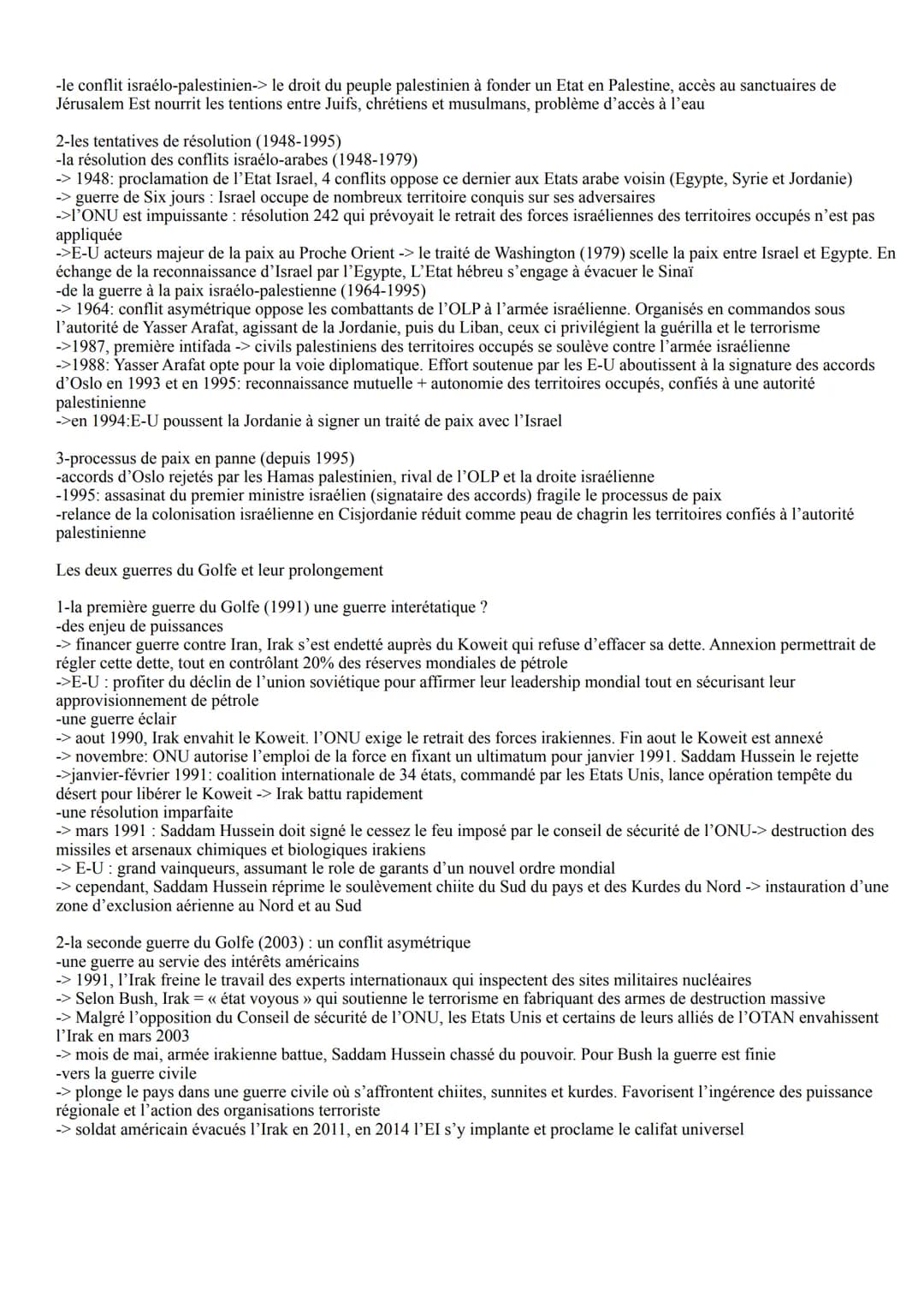 OTC: Le Moyen-Orient: conflit régionaux et tentative de paix
Lexique:
-Moyen-Orient = région située entre la Turquie et péninsule arabique e