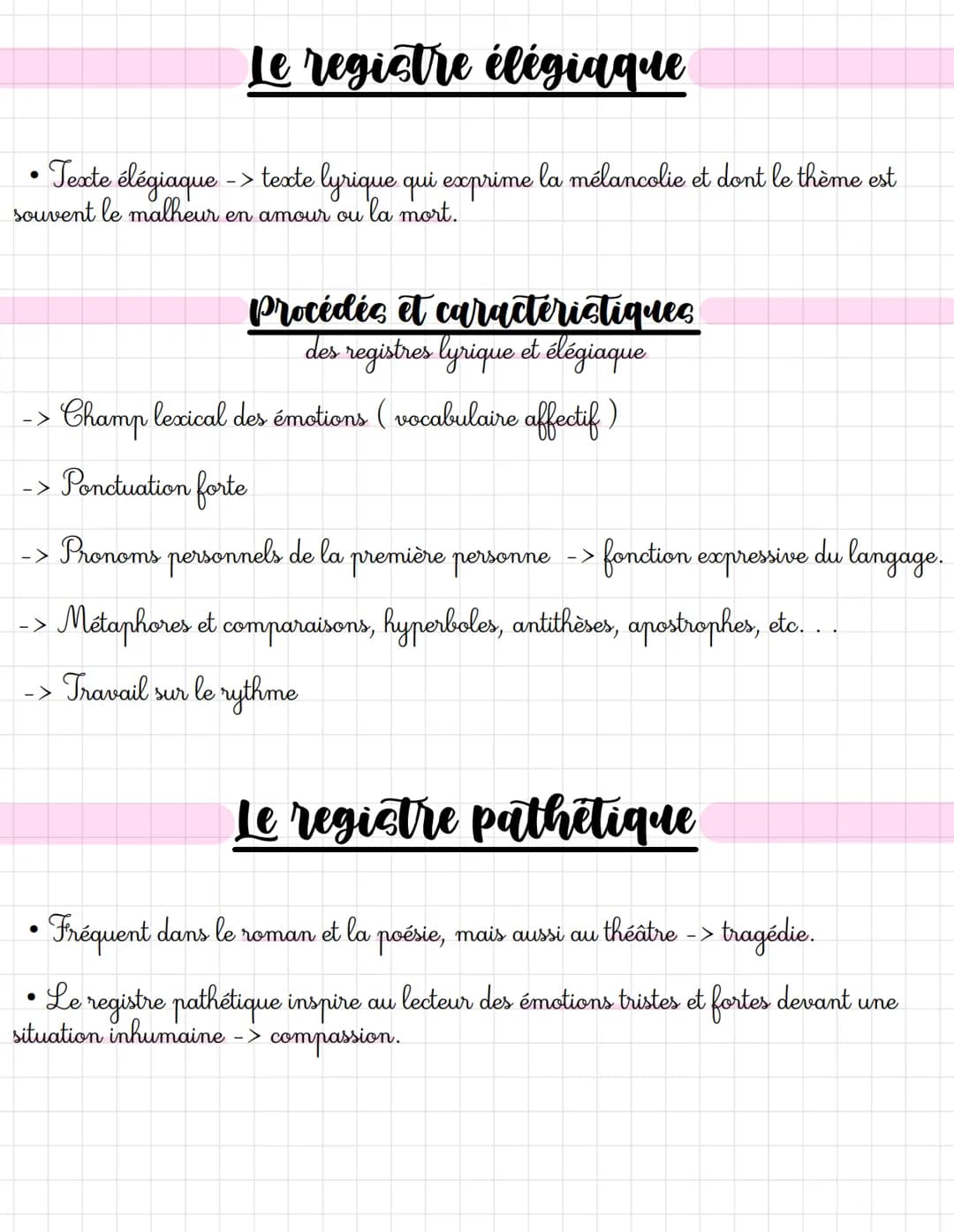 
<p>Tout d'abord, on nomme « registre littéraire » (ou « tonalité ») l'ensemble des caractéristiques d'un texte qui provoquent des effets pa