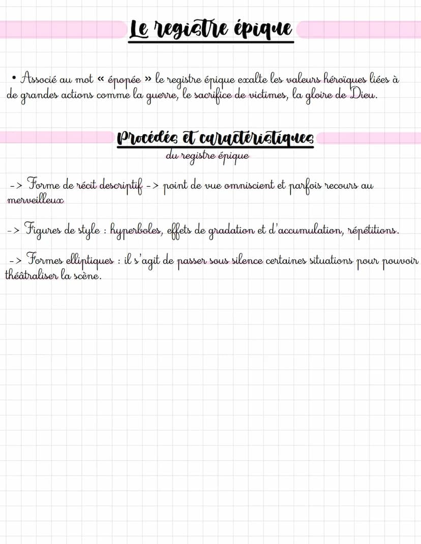 
<p>Tout d'abord, on nomme « registre littéraire » (ou « tonalité ») l'ensemble des caractéristiques d'un texte qui provoquent des effets pa