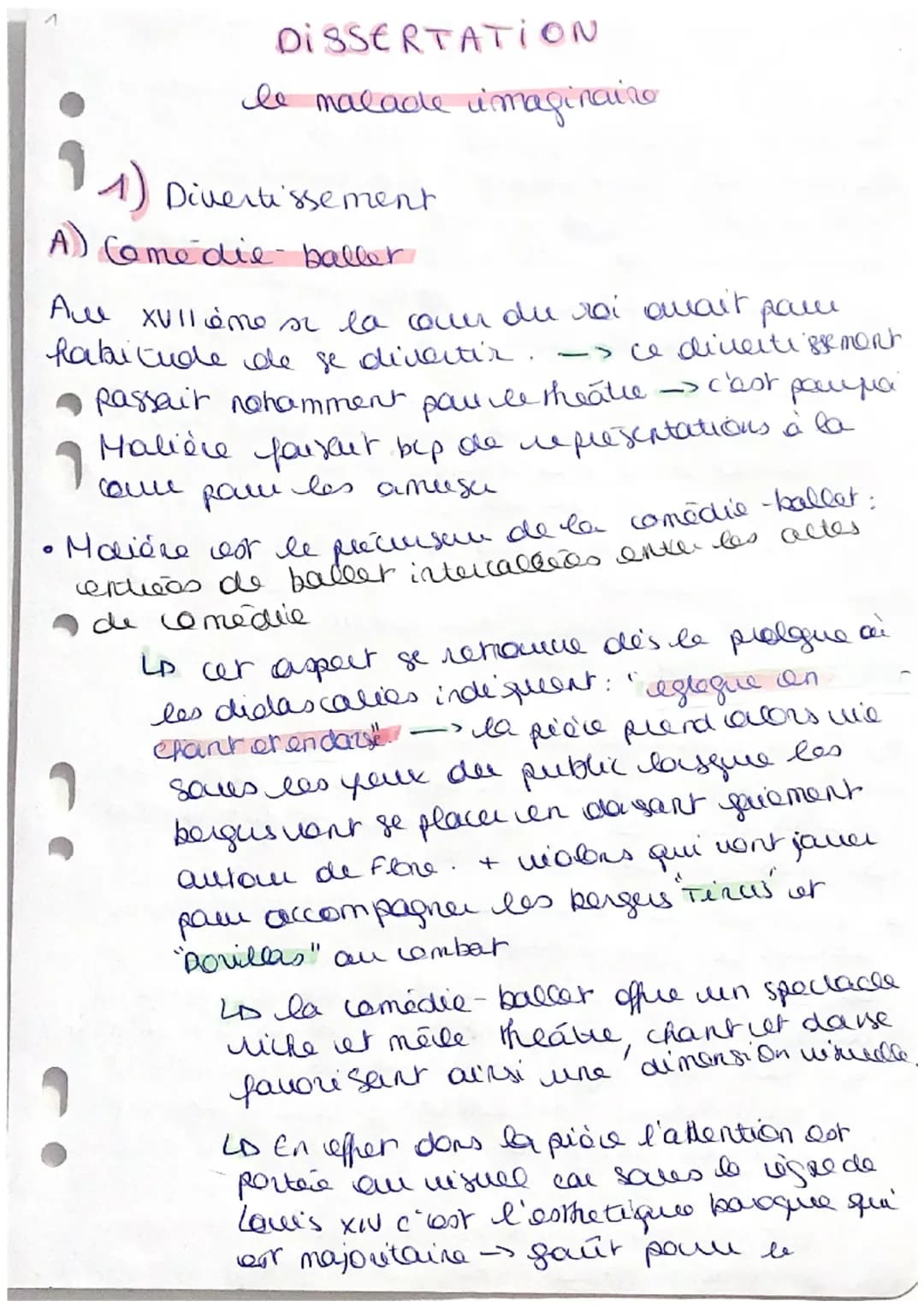 Dissertation Le Malade imaginaire corrigé PDF - Analyse, Résumé et Citations