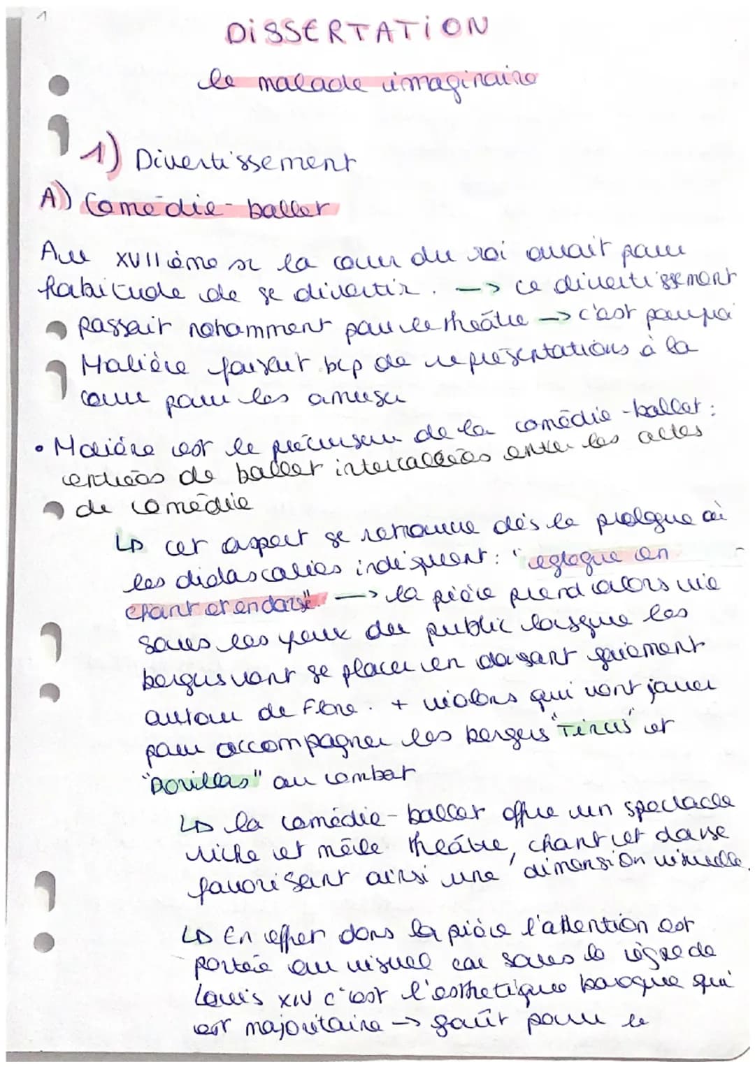 1) Divertissement
A) Comedie baller
раш
All XVIIème si la cour du roi avait
Rabitude de se divertir. -> ce divertissement
passait notamment 