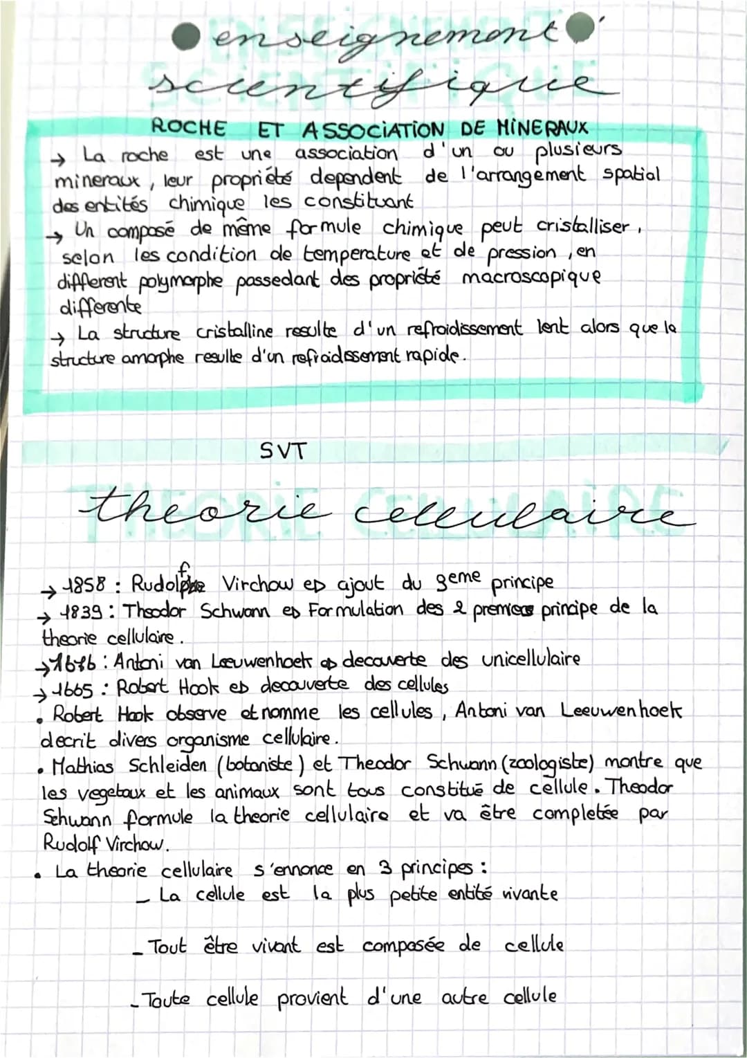 enseignement
scientifique
ROCHE ET ASSOCIATION DE MINERAUX
La roche est une association d'un ou plusieurs
mineraux, leur propriété dependent