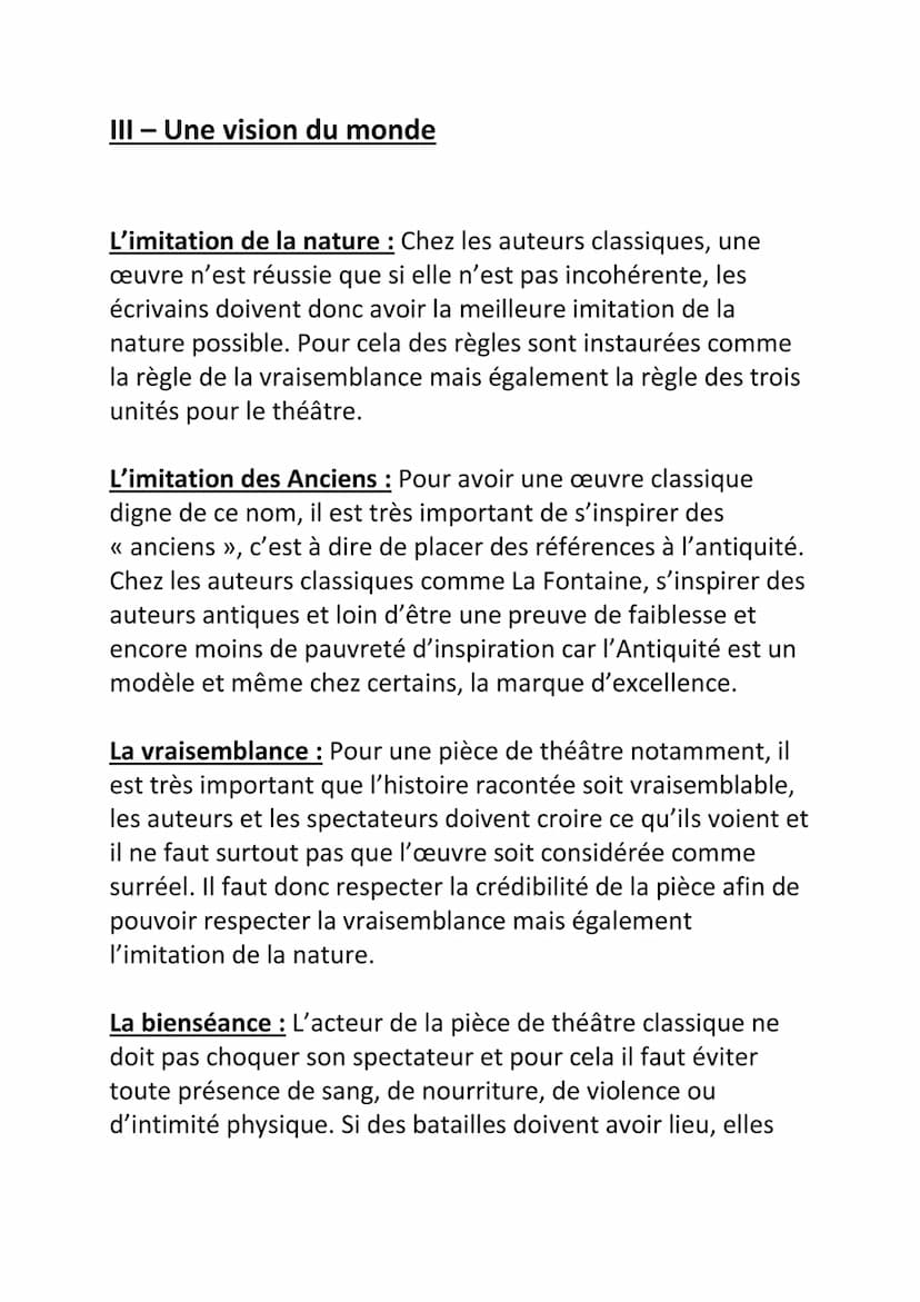 Le classicisme :
1- Qu'est-ce que le classicisme ?
Dans l'histoire française, la période dite « classique » est
une période s'étalant du XVI