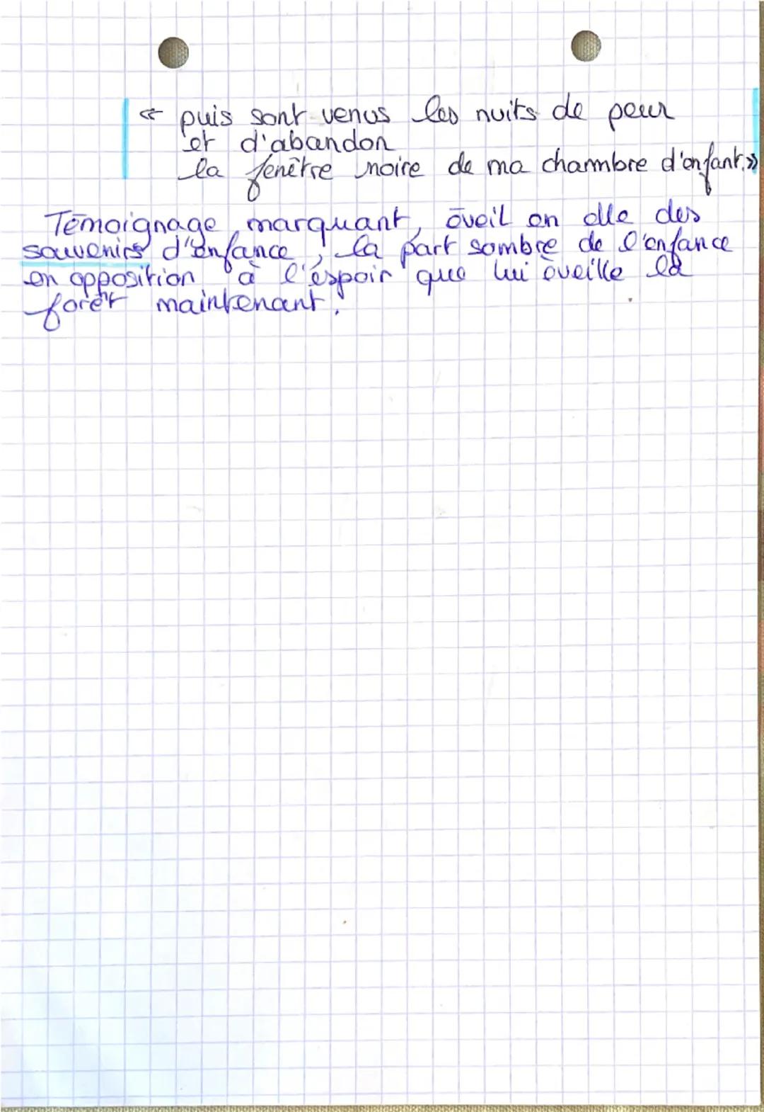 Citations:
Mes forêts:
(Nature : Lieu paradoxal.
* Beauté
← de biais
la beauté vient
chasser l'obscurité >>
* Nature hostile, angoissante
← 