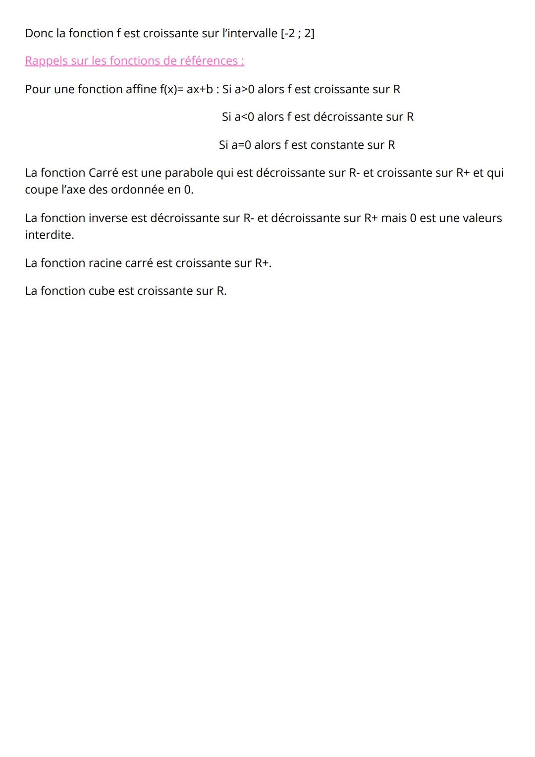 # Mathématiques

Petit rappel :

$f(x)$ est l'image de x par f, et x est un antécédent de y par f.

D est appelé l'ensemble de définition de