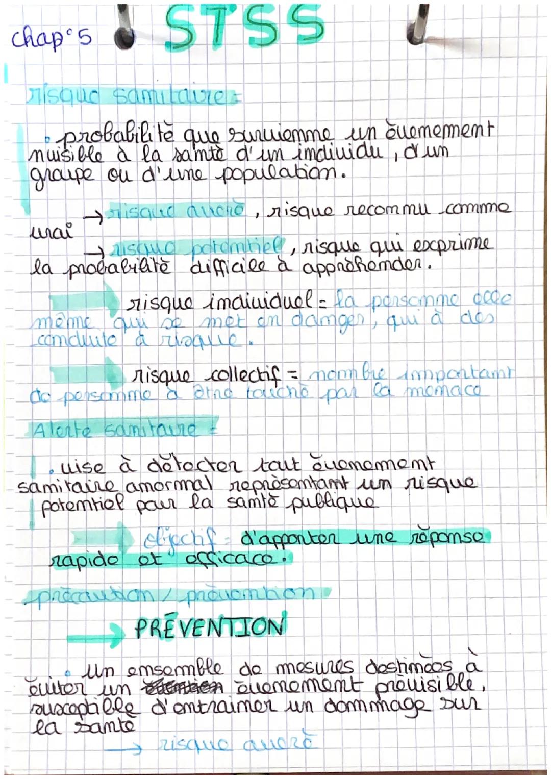 chap's STSS

risque samitaire -

• probabilite que suruiemme un suemememt
nuisible à la samte d'in individu, dum
groupe ou d'une population.