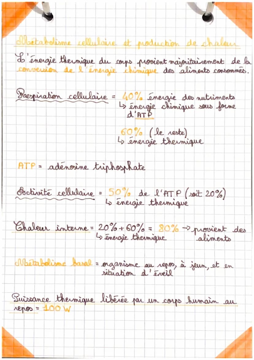 ●
enseignement
O scientifique
The bilan thermique du corps humain (1)
●
le milie
Les échanges thermiques entre l'organisare at
Les échanges 