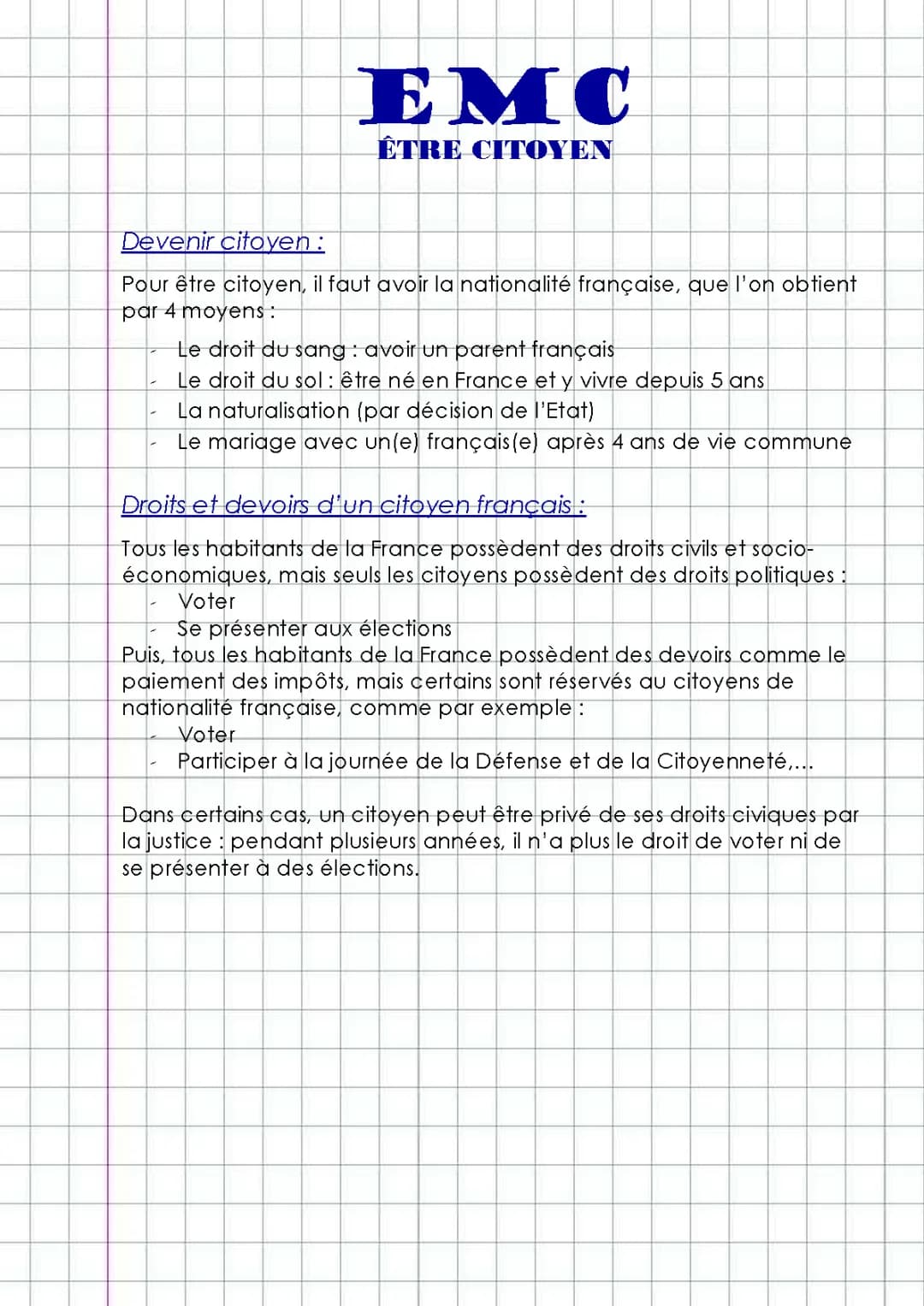 Être citoyen FICHE 3e