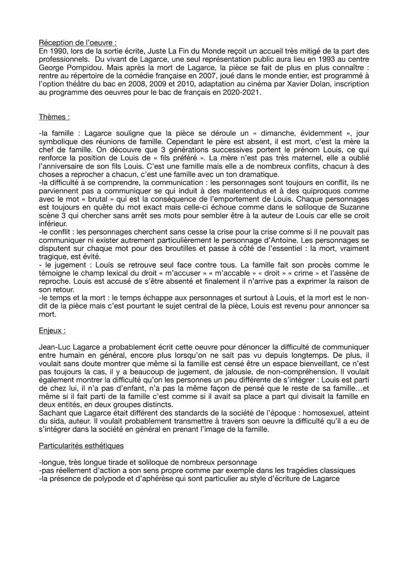 Fiche lecture de Juste la Fin du Monde, Jean-Luc Lagarce
L'auteur :
Jean-Luc Lagarce, comédien, metteur scène, directeur de troupe et dramat