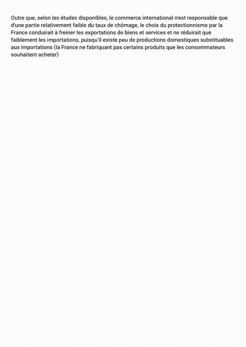 Sujet : Quels sont les effets des politiques protectionnistes dans le cadre
des échanges internationaux de marchandises ?
I. Les politiques 