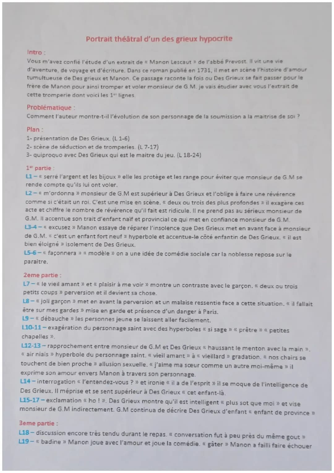 01 personnages en marge, plaisirs du romanesque
Manon Lescaut (2)
1
24
Texte 1.6
« Le principal théâtre de mes exploits devait être l'hôtel 