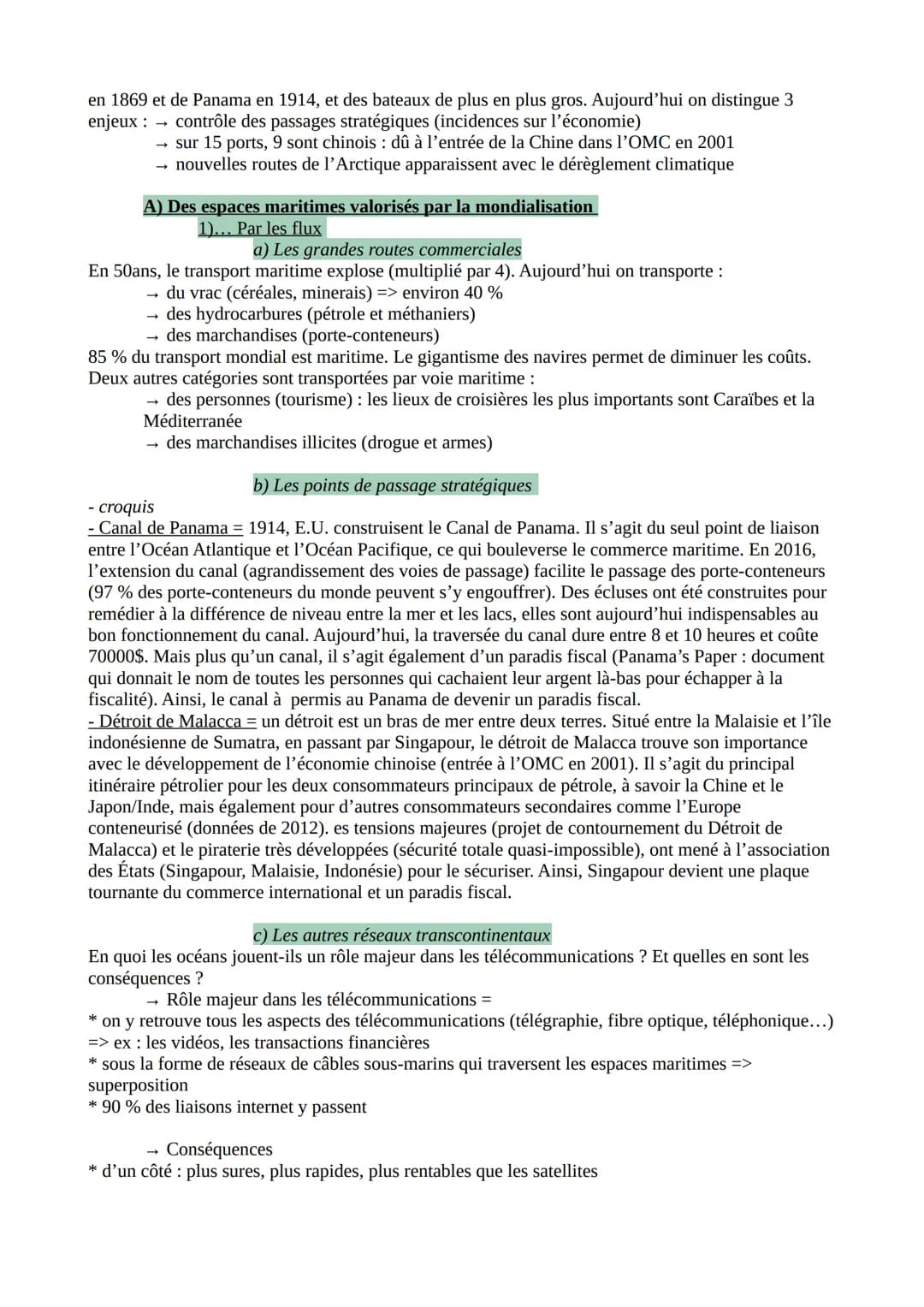 GÉOGRAPHIE THÈME 1 : MERS ET OCÉANS AU CŒUR DE LA MONDIALISATION
Introduction
accroche : Photo prise dans la Northern Range. On y voit le po