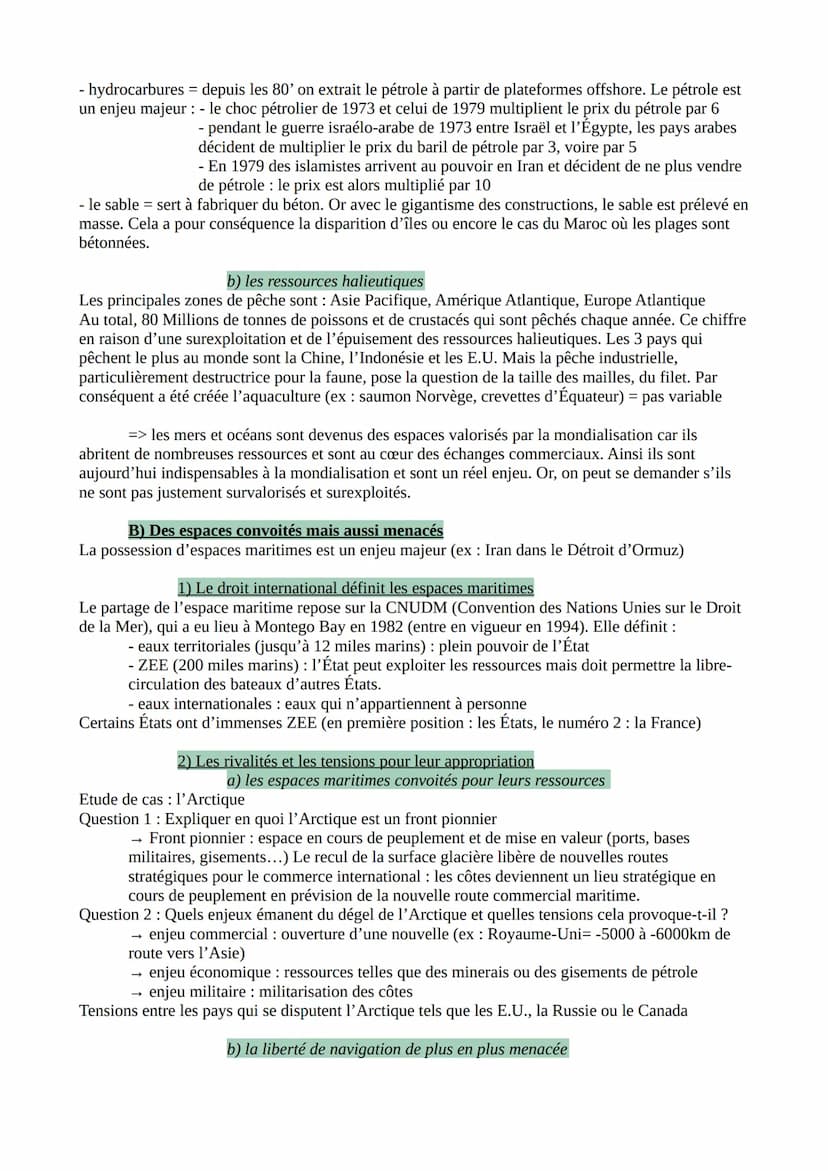 GÉOGRAPHIE THÈME 1 : MERS ET OCÉANS AU CŒUR DE LA MONDIALISATION
Introduction
accroche : Photo prise dans la Northern Range. On y voit le po