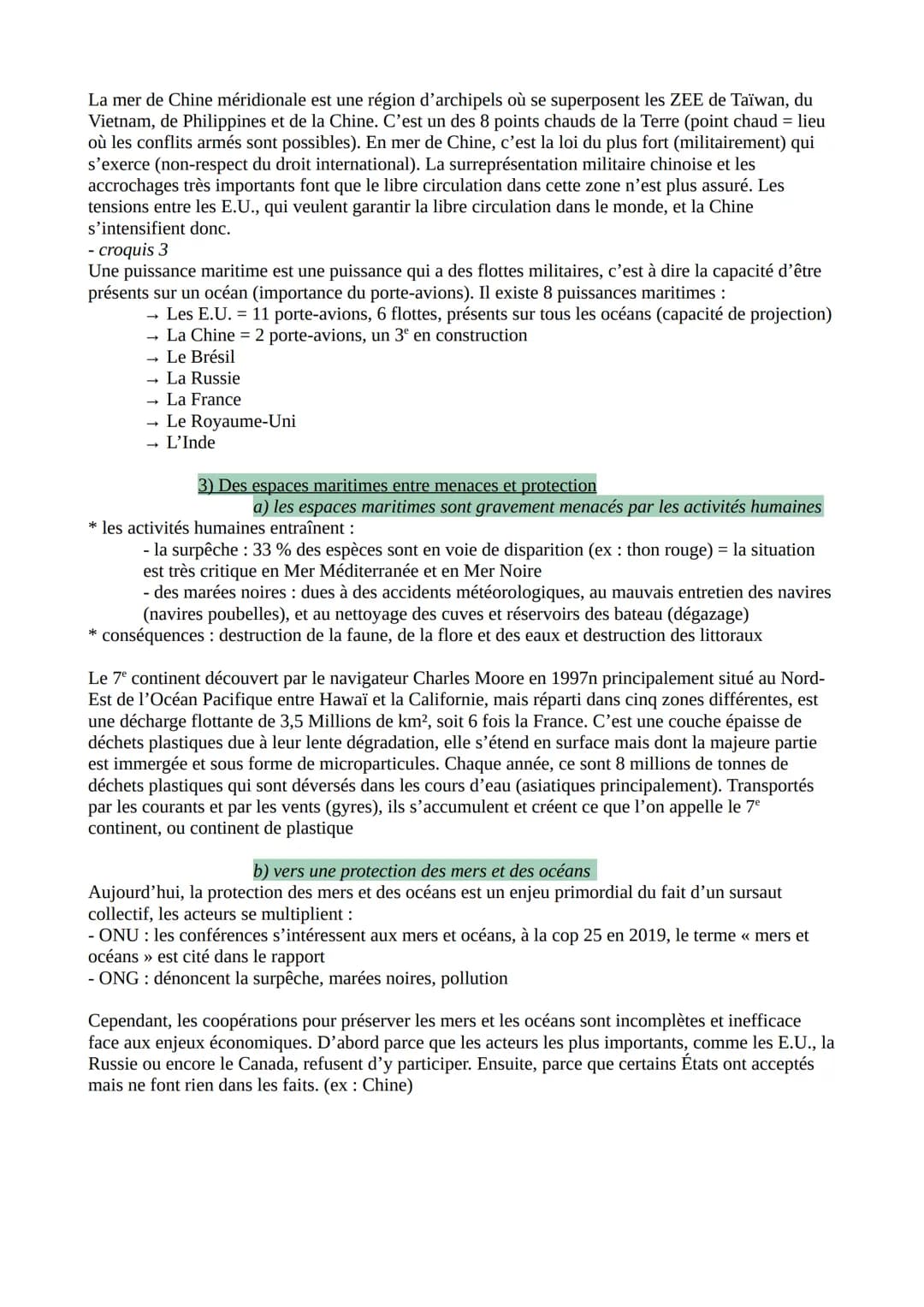 GÉOGRAPHIE THÈME 1 : MERS ET OCÉANS AU CŒUR DE LA MONDIALISATION
Introduction
accroche : Photo prise dans la Northern Range. On y voit le po