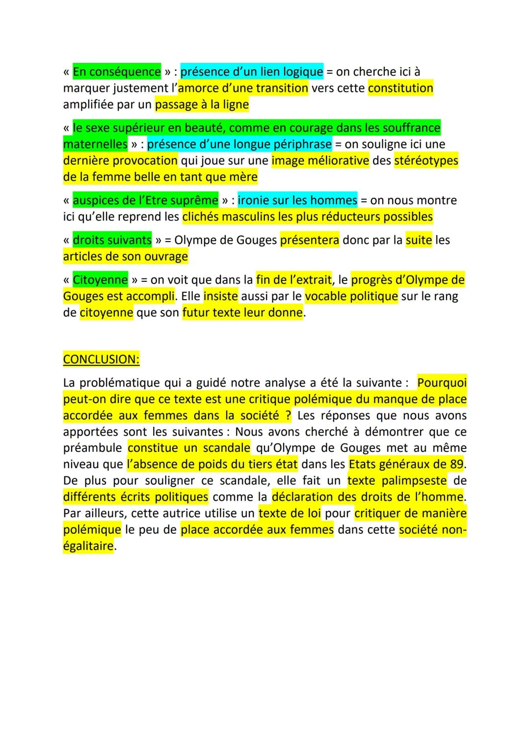 TEXTE 1 : Préambule DDFC
INTRODUCTION :
La DDFC est un texte écrit par Olympe de Gouges qui a été publié en 1791.
Olympe de Gouge est une fe