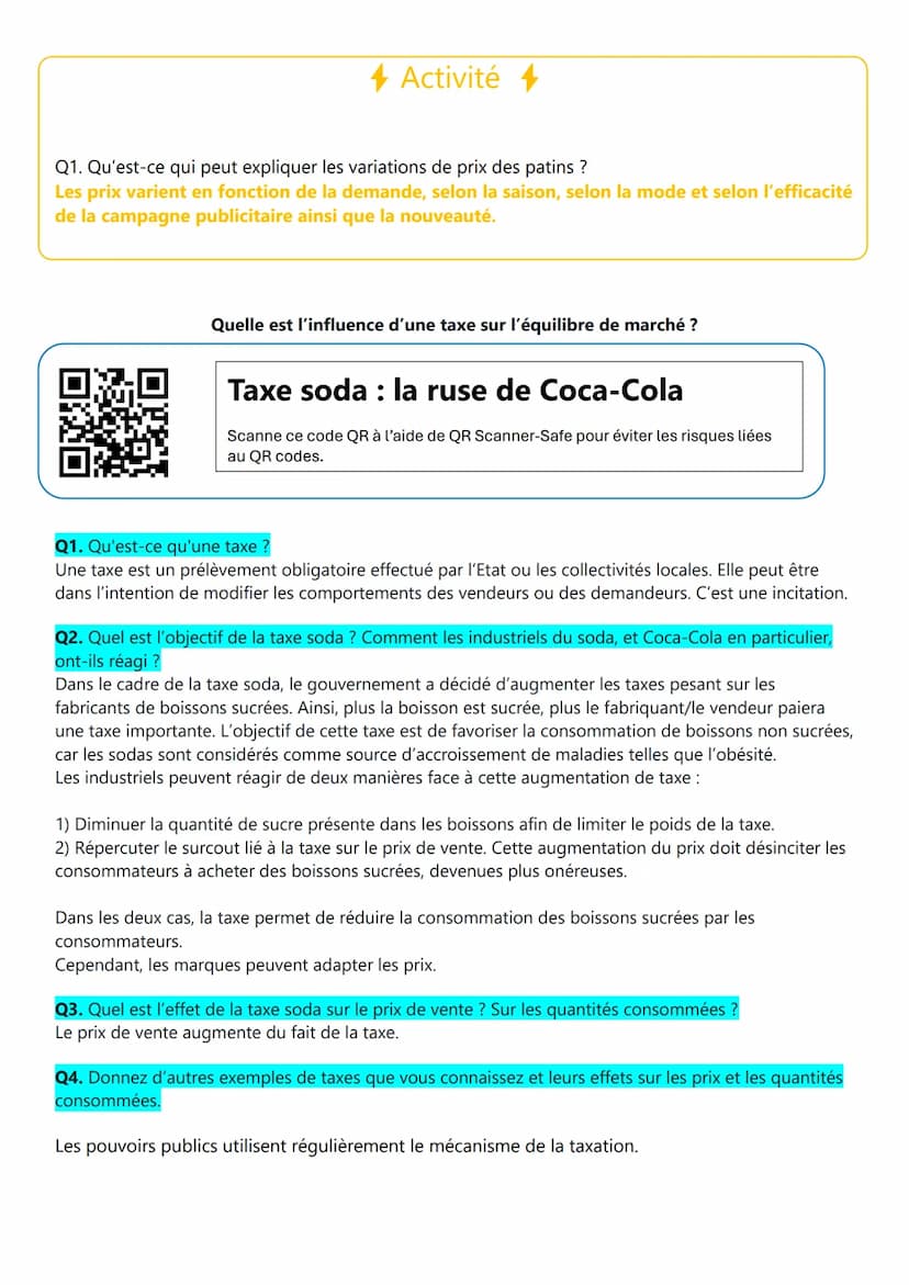 Comment se forment les prix dans le marché ?
Objectifs d'apprentissage :
Savoir illustrer la notion de marché par des exemples.
Comprendre q