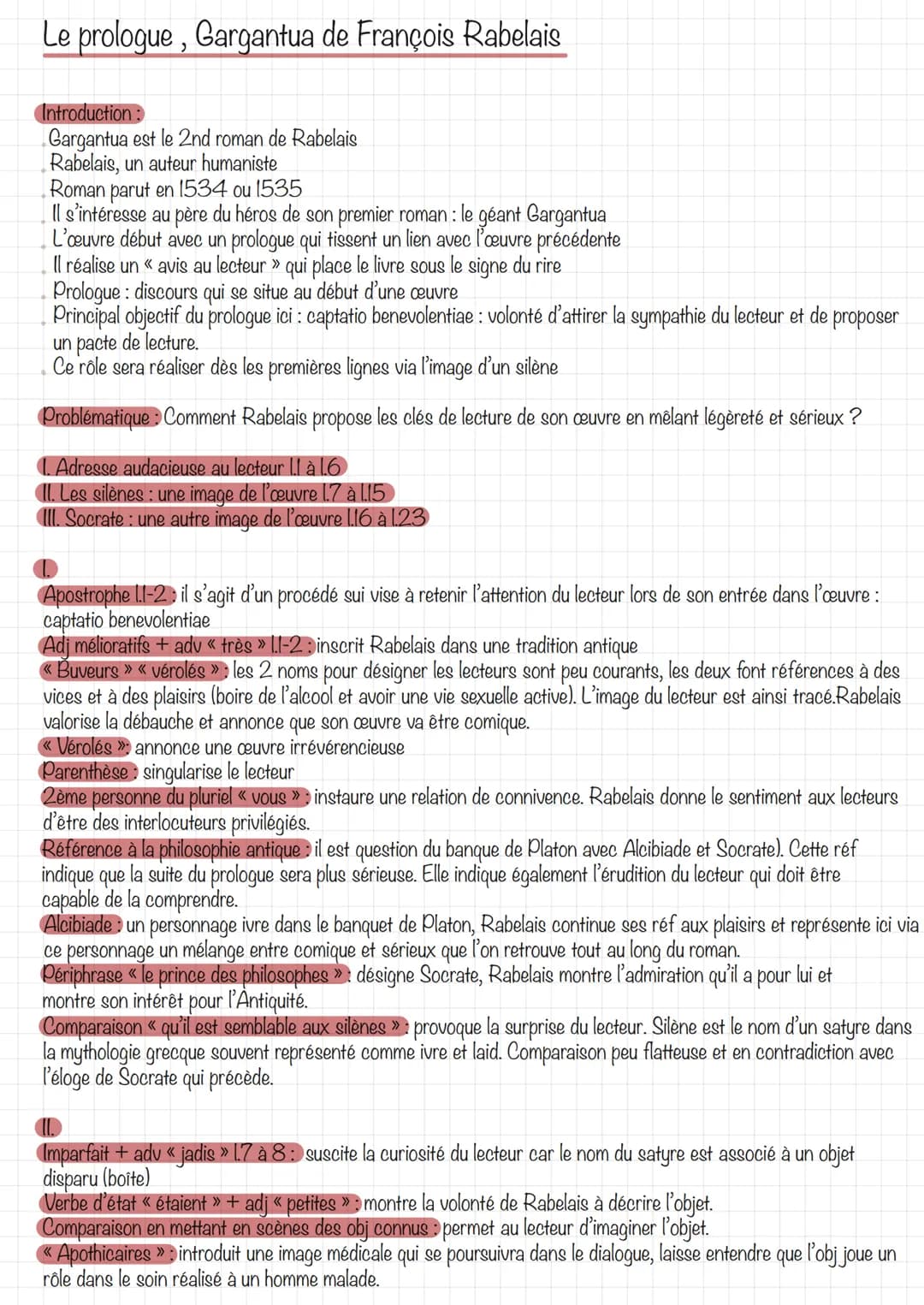 Le prologue, Gargantua de François Rabelais
Introduction:
Gargantua est le 2nd roman de Rabelais
Rabelais, un auteur humaniste
Roman parut e
