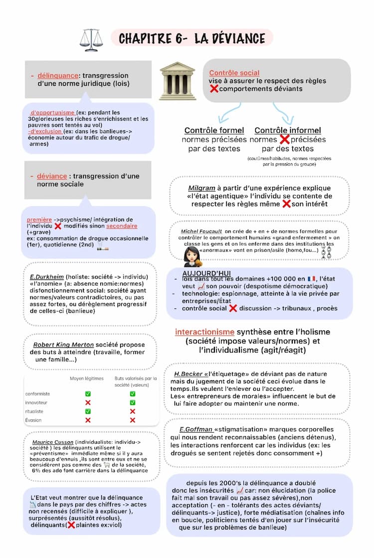 Know SES-Chapitre 6: La déviance/délinquance  thumbnail