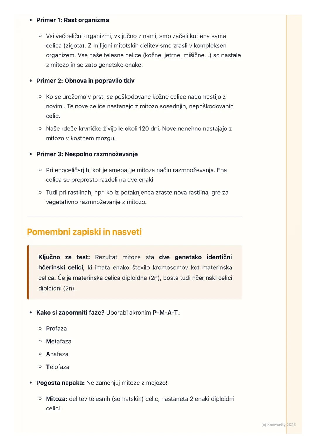 # Celični cikel in mitoza

Celični cikel in mitoza

To je proces, kako celice živijo, rastejo in se delijo. Zelo pomembno za rast
organizmov