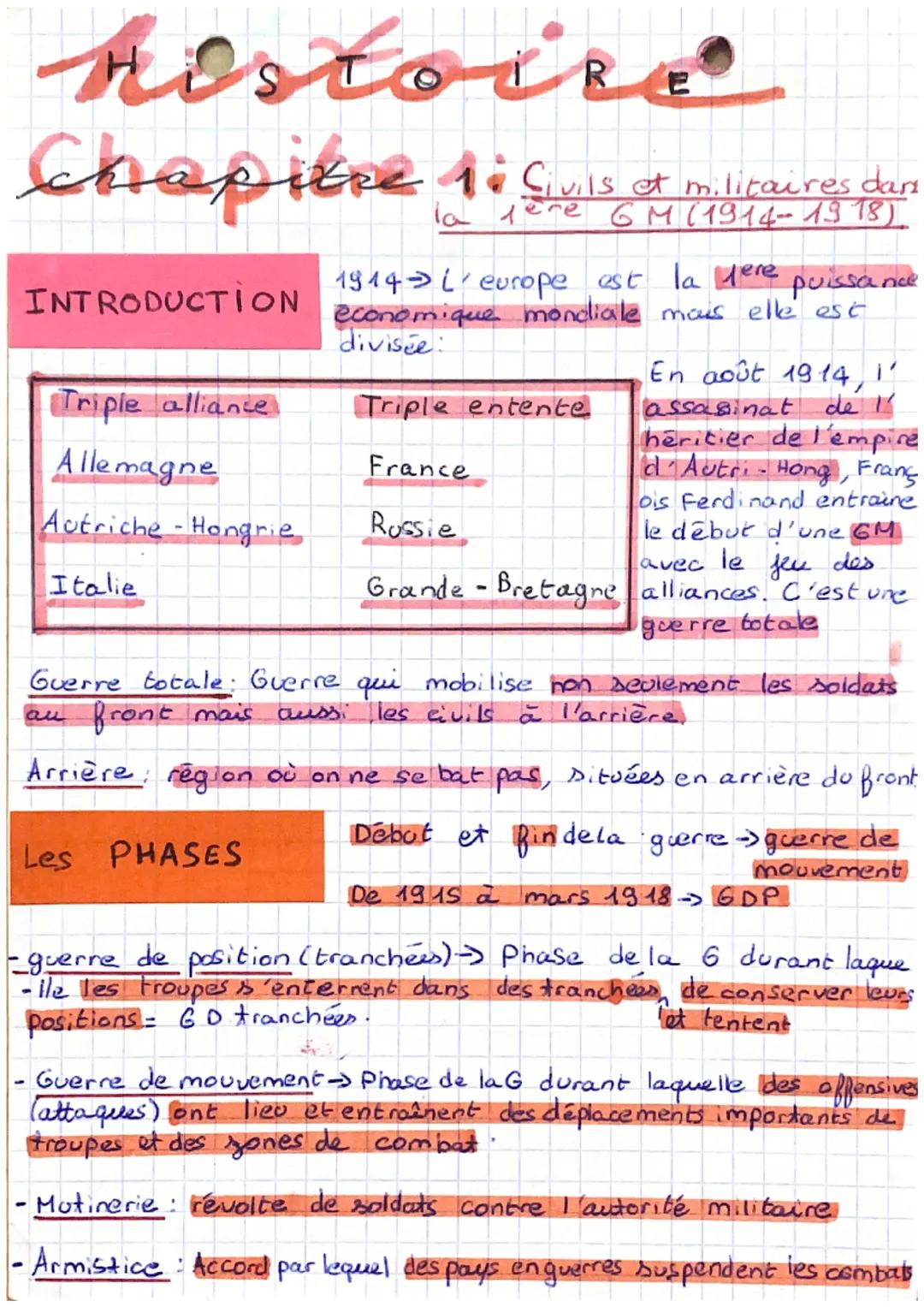histoire
Chapitre 1: Sus of militaires dir
M
puissa
nice
1914 L'europe est la yere
economique mondiale mas elle est
divisée
INTRODUCTION
Tri