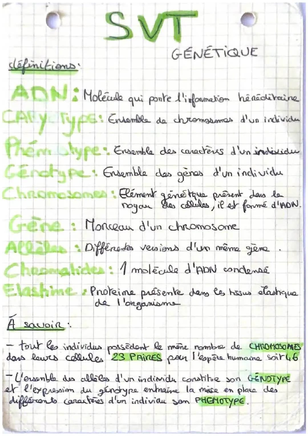 svt genetique 