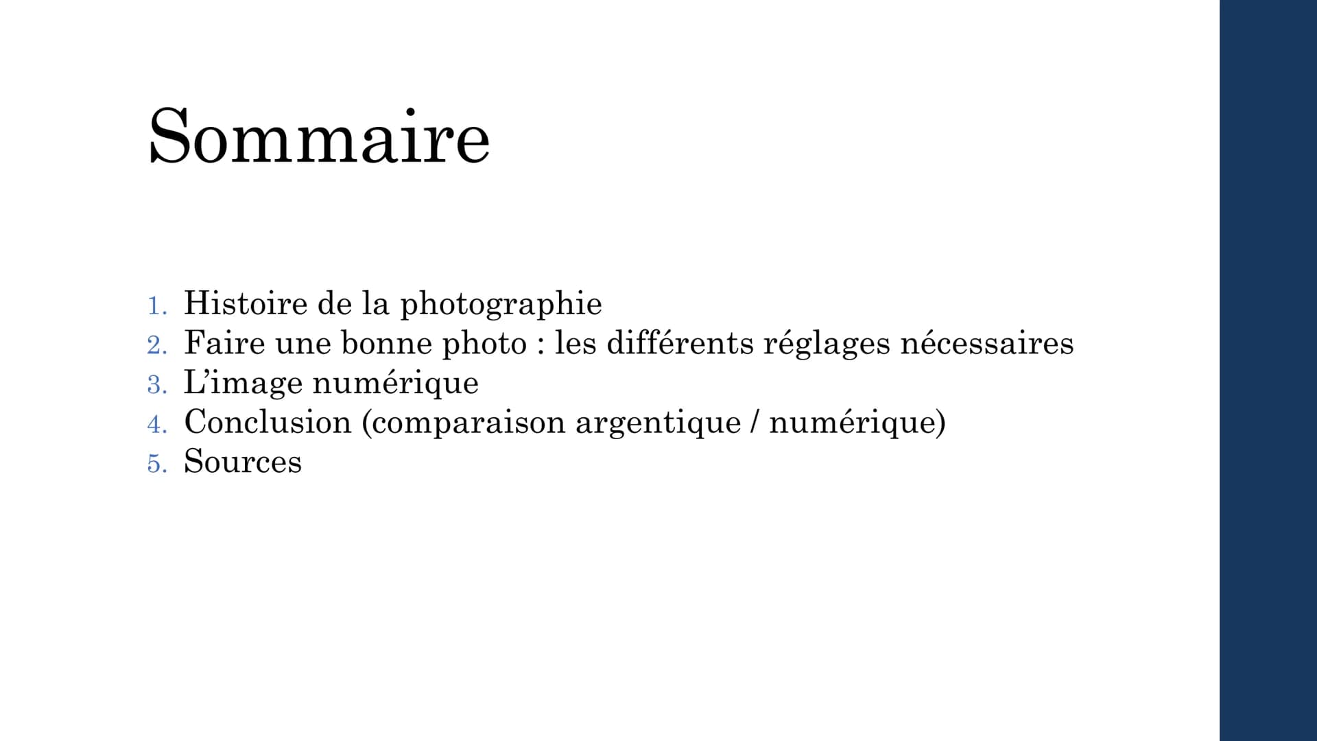 L'histoire de la
photographie et
l’image numérique
Exposé de Hélène et Clara, 2nde 1 Sommaire
1. Histoire de la photographie
2. Faire une bo