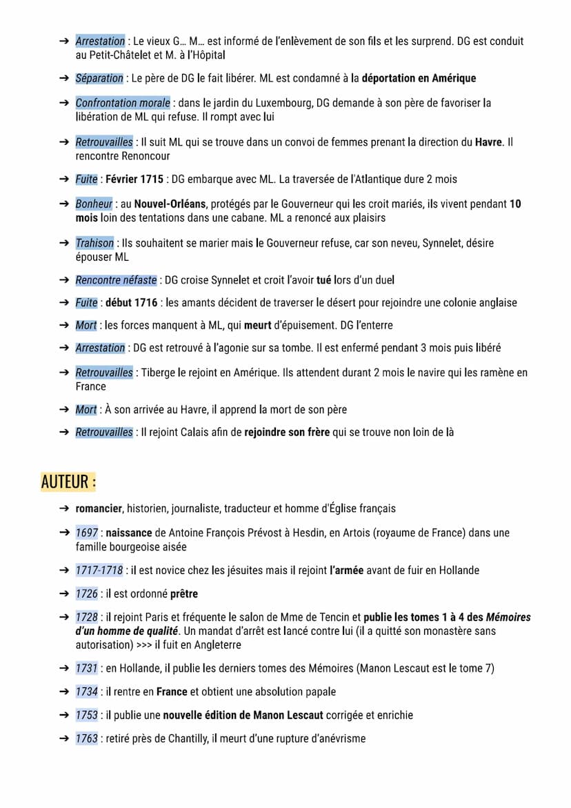 Manon Lescaut
PRÉSENTATION :
→ Nom complet : Histoire du chevalier des Grieux et de Manon Lescaut
→ Auteur : L'abbé Prévost (Antoine-Françoi