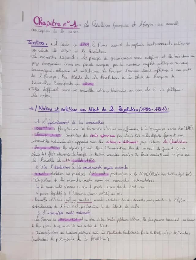 Know la Révolution française et l'Empire une nouvelle conception de la nation chapitre 1 première thumbnail