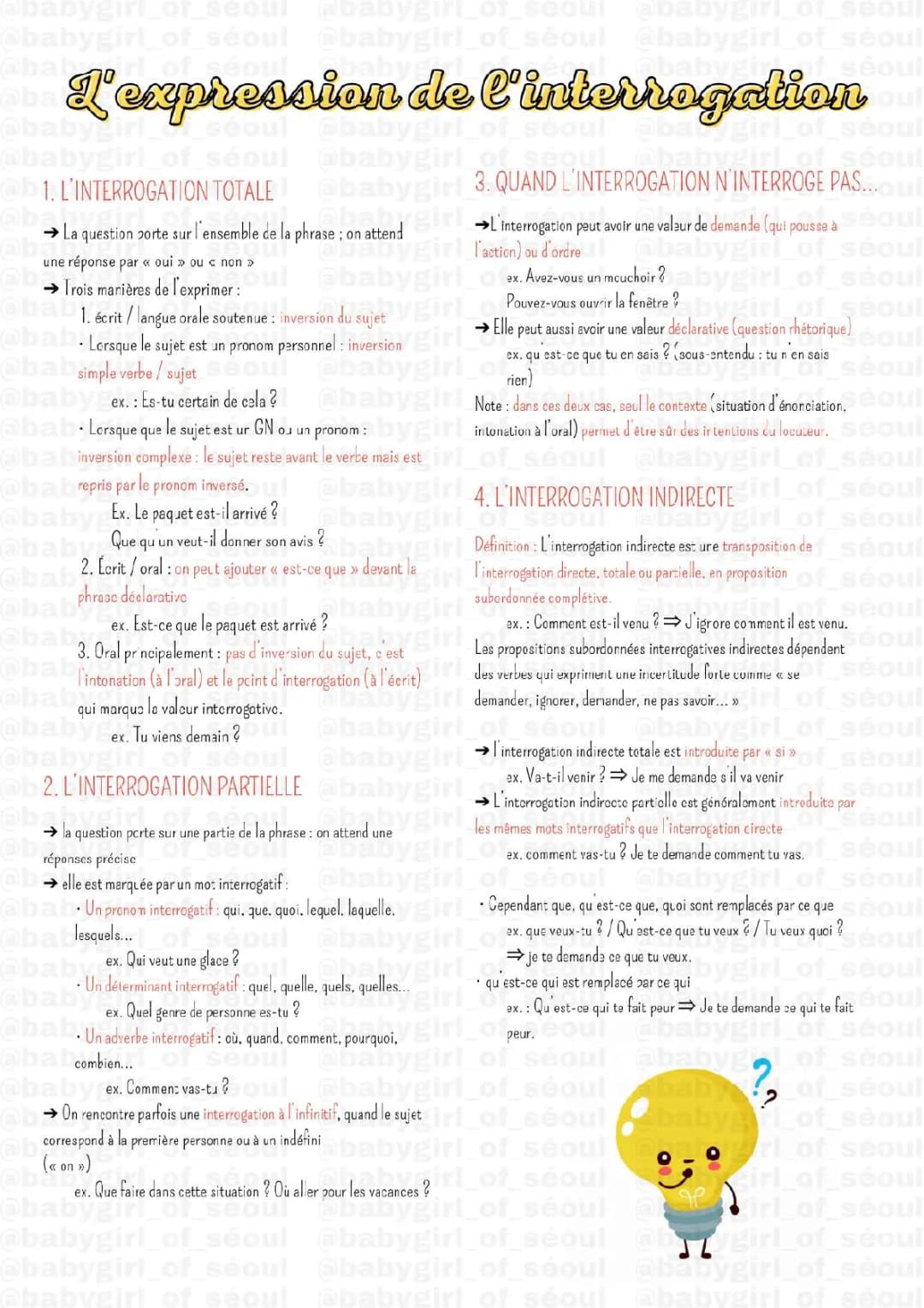Découvre les Types d'Interrogation: Exercices et Exemples Simples