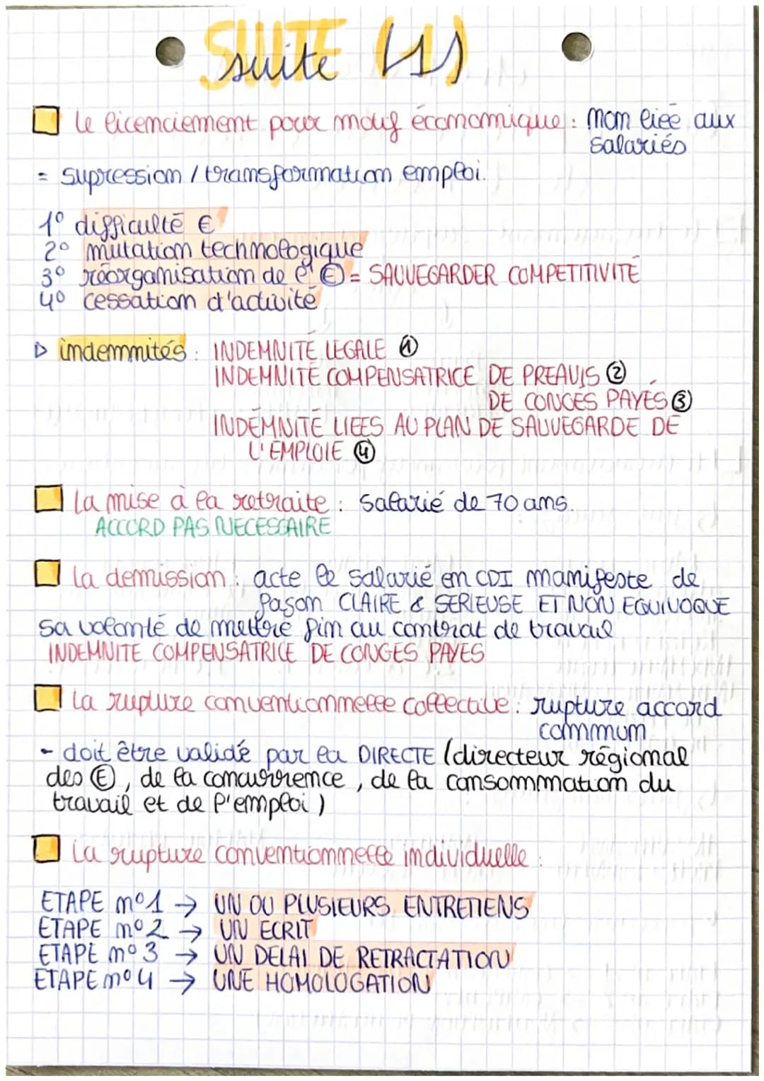 CH8
• Chapitre IIX
la rupture du contrat
de travail
le licenciement: rupture d'un CDI
+
Cause
S
REULLE
OBJECTIVE
VERIFIABLE
2
SERIEUSE
IMPOR