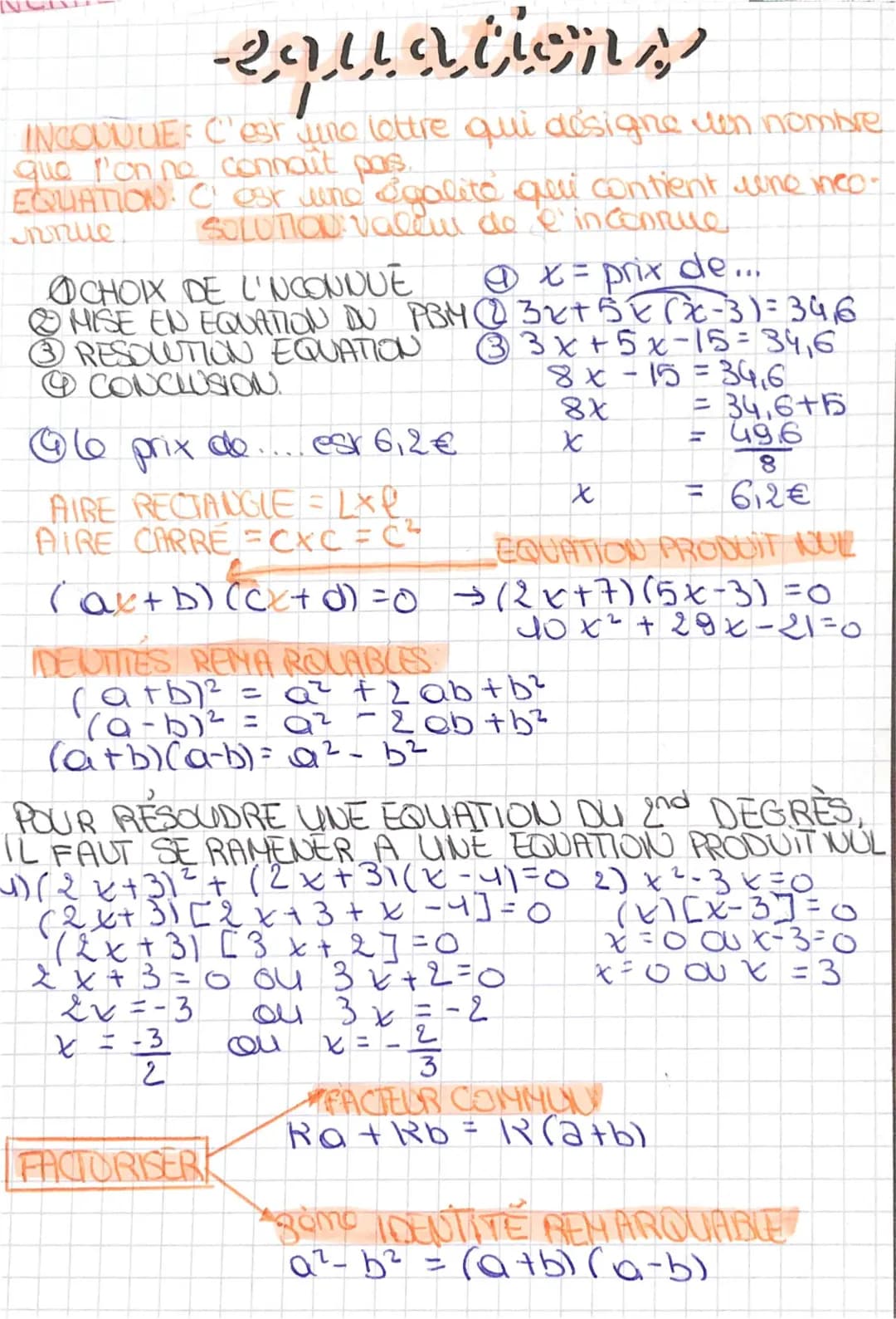 équations 