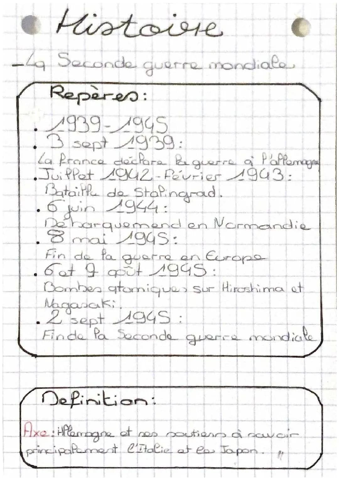 Fiche de révision Seconde Guerre mondiale PDF : Bataille de Stalingrad et Ghettos