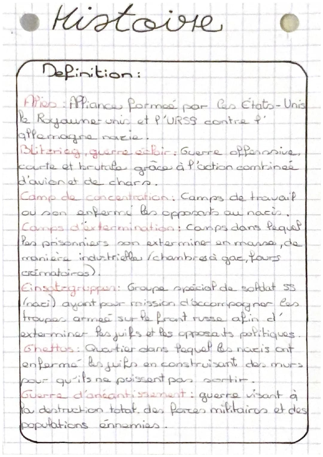 Histoire
-La Seconde
Repères:
guerre mondiale
1939-1945
3 sept 1939:
La France declare Pa guerre à l'affemagne
•●Juiffet 1942-Fourier 1943:
