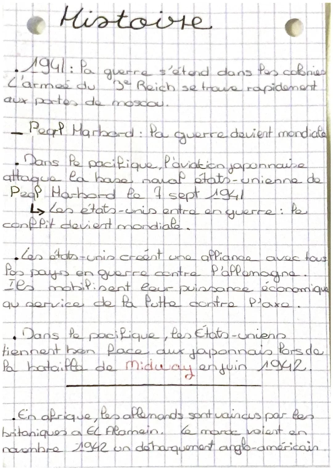 Histoire
-La Seconde
Repères:
guerre mondiale
1939-1945
3 sept 1939:
La France declare Pa guerre à l'affemagne
•●Juiffet 1942-Fourier 1943:
