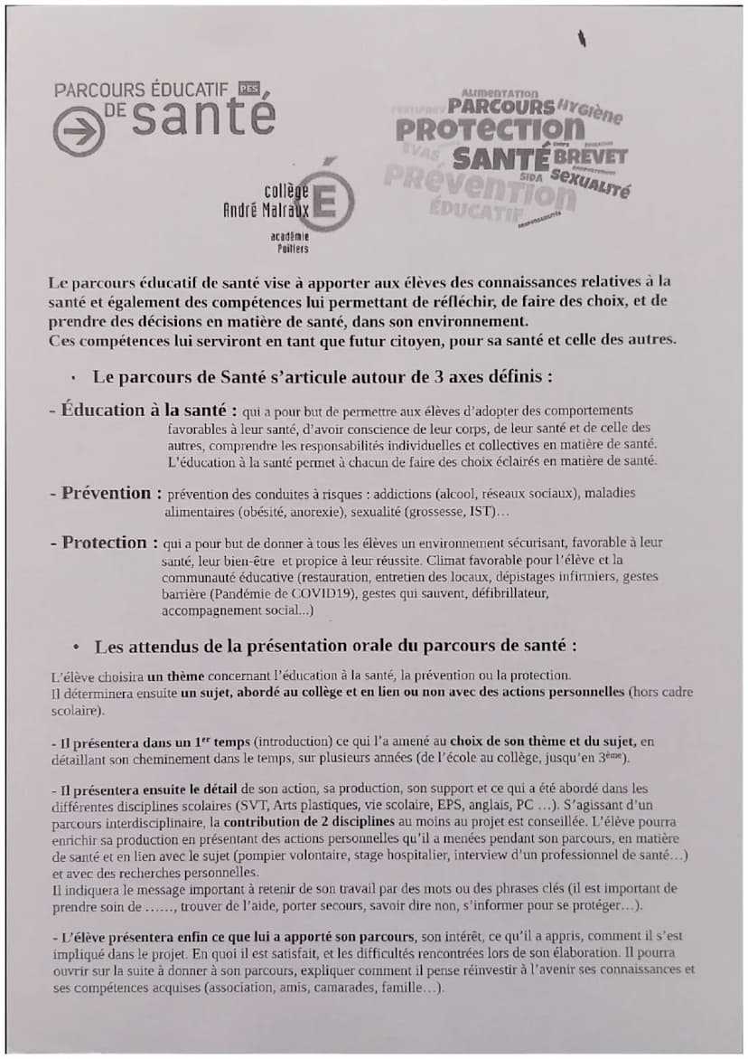Conseils pour l'épreuve orale du DNB (100 points)
PARCOURS CULTUREL
L'art et L'hommage.
Il faut une présentation organisée en plusieurs part