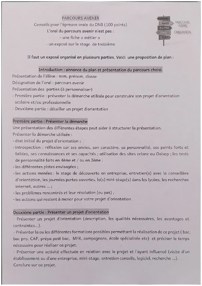 Conseils pour l'épreuve orale du DNB (100 points)
PARCOURS CULTUREL
L'art et L'hommage.
Il faut une présentation organisée en plusieurs part