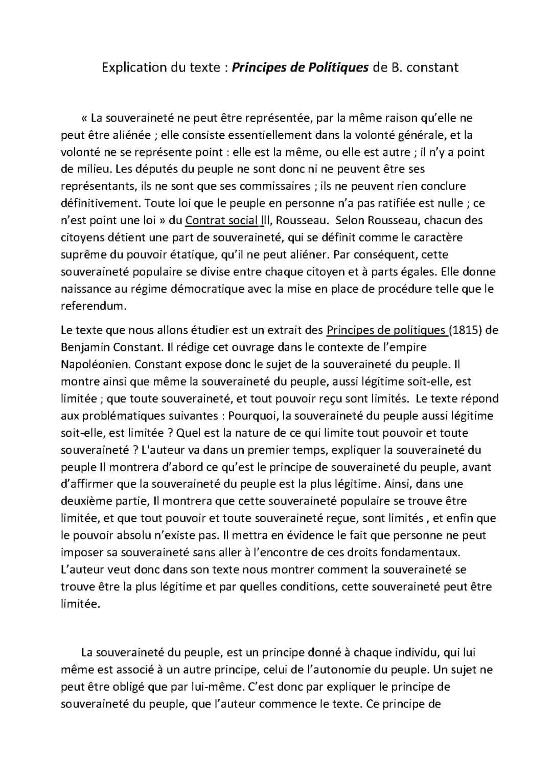 Découvrez les Idées de Benjamin Constant en Philosophie Politique