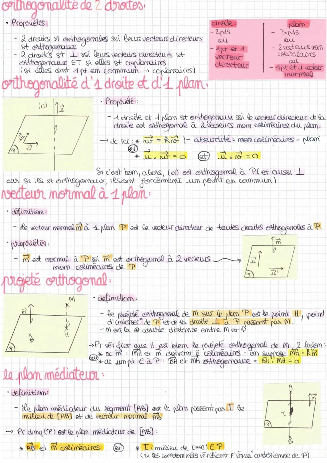 maths
CH7
rappels:
• formules:
→
(XB-XA)
AB YB-YA
3B-3A/
produit scalaire:
•Du point de we géométrique:
• Avec les coordommées :
-R. F
xx².
